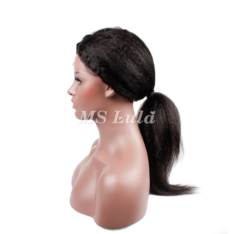 Virgin Hair Kinky Straight 360 Transparent Lace Frontal Closure 22.5x4x2 With Adjustable Strap - 图片 3